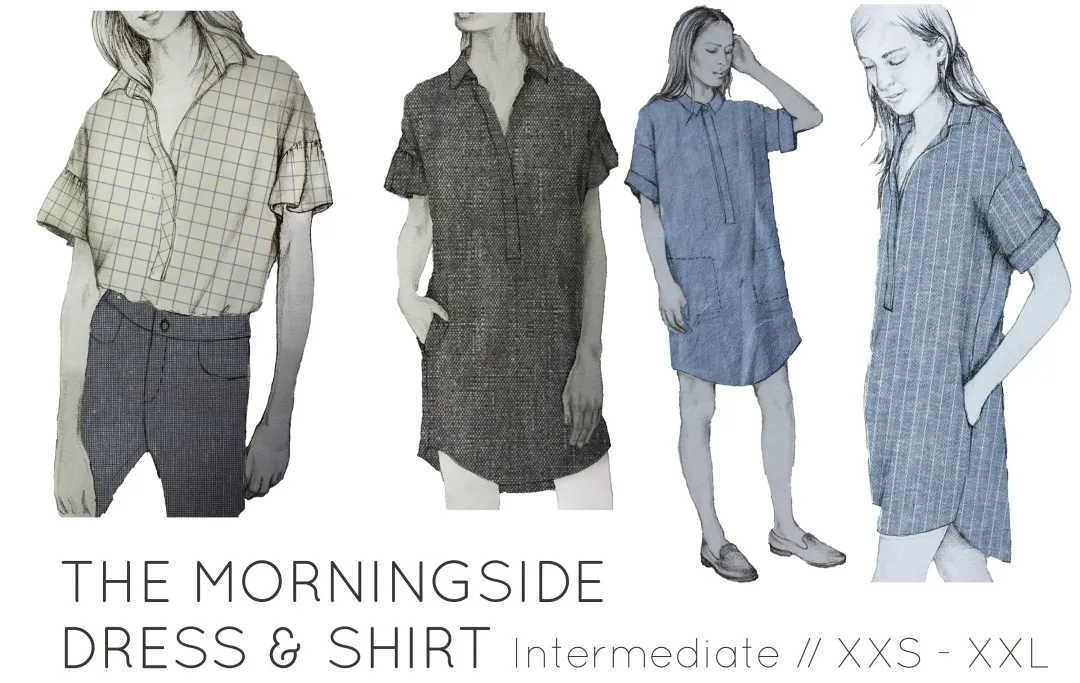 French Navy Morningside Dress & Shirt Sew Along