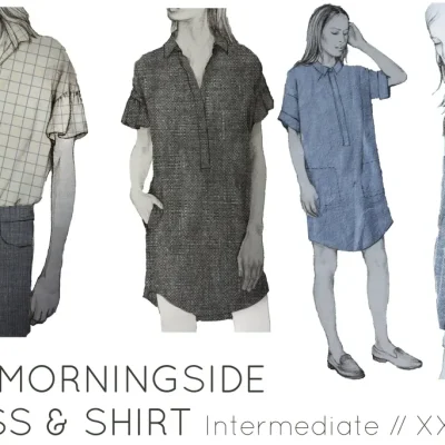 French Navy Morningside Dress & Shirt Sew Along